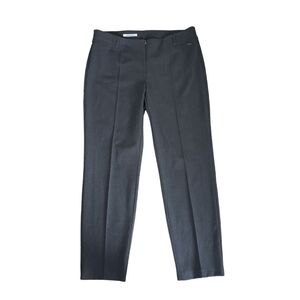 Steilmann Germany Gray Pants Zip Front Straight Leg Office Career Formal